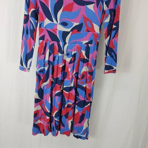 Boden Floral/geometric Beaded Women's Size 4 Knee Length Dress 3/4 Sleeve.
Armpi - Picture 6 of 7
